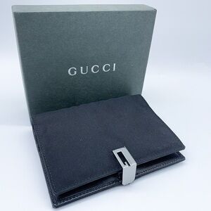 Gucci Mini Agenda Notebook Compact Case in Black
